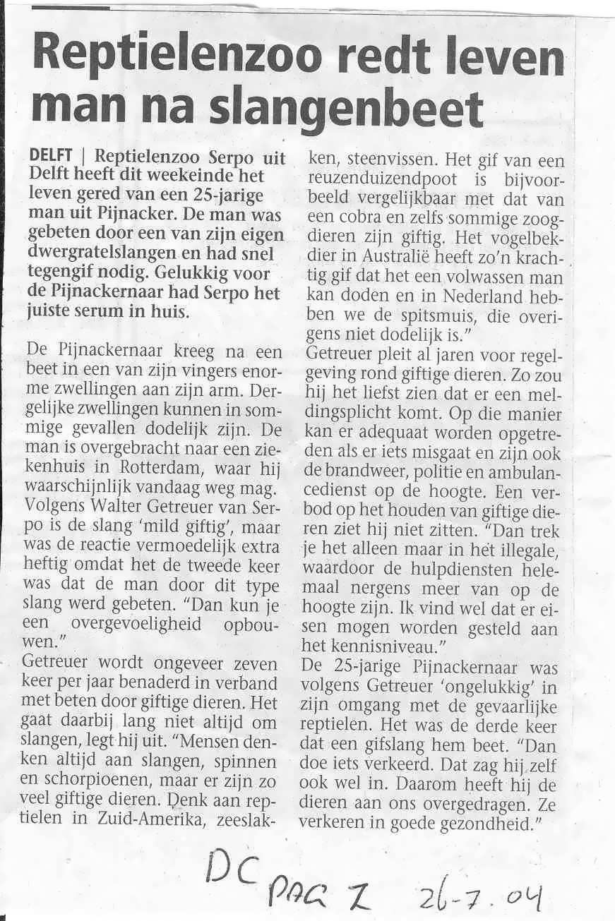 kranteknipsel gifslangenbeet